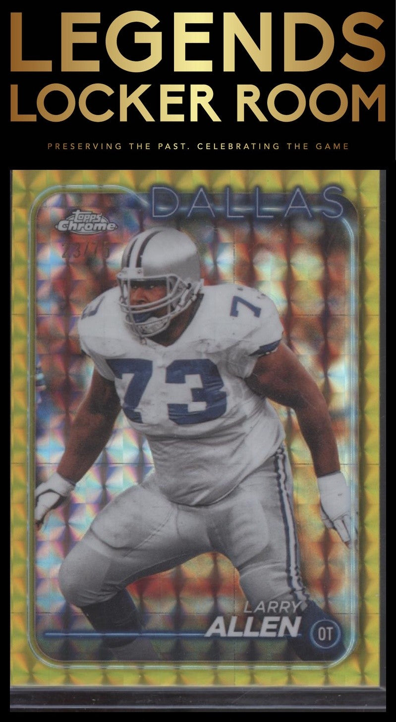 2024 Topps Chrome #58 Larry Allen Yellow Geometric Refractor #/75