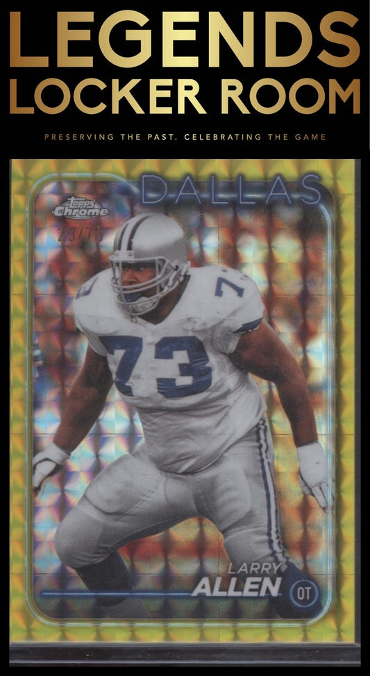 2024 Topps Chrome #58 Larry Allen Yellow Geometric Refractor #/75