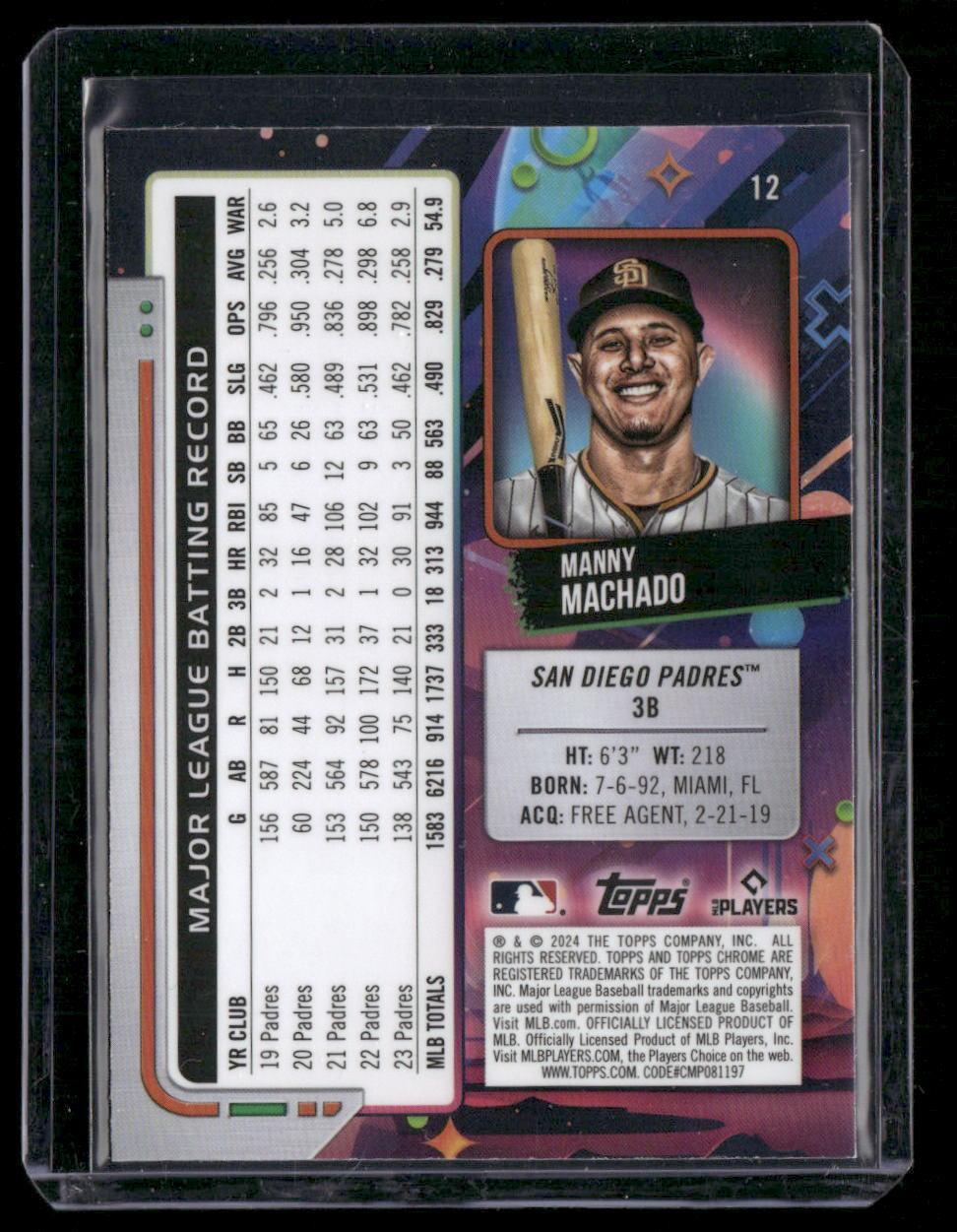 2024 Topps Chrome Cosmic #12 Manny Machado