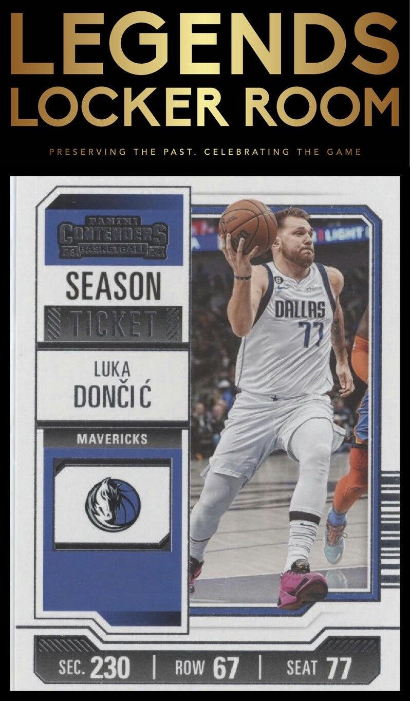 2023-24 Panini Contenders #61 Luka Doncic Game Ticket Green