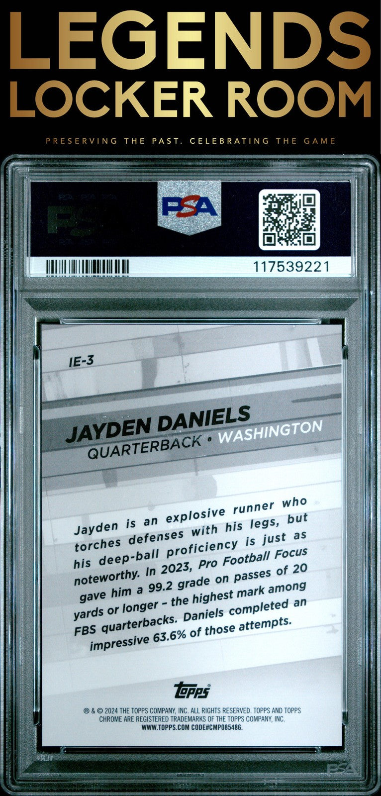 2024 Topps Chrome Into Existence #IE3 Jayden Daniels PSA 10