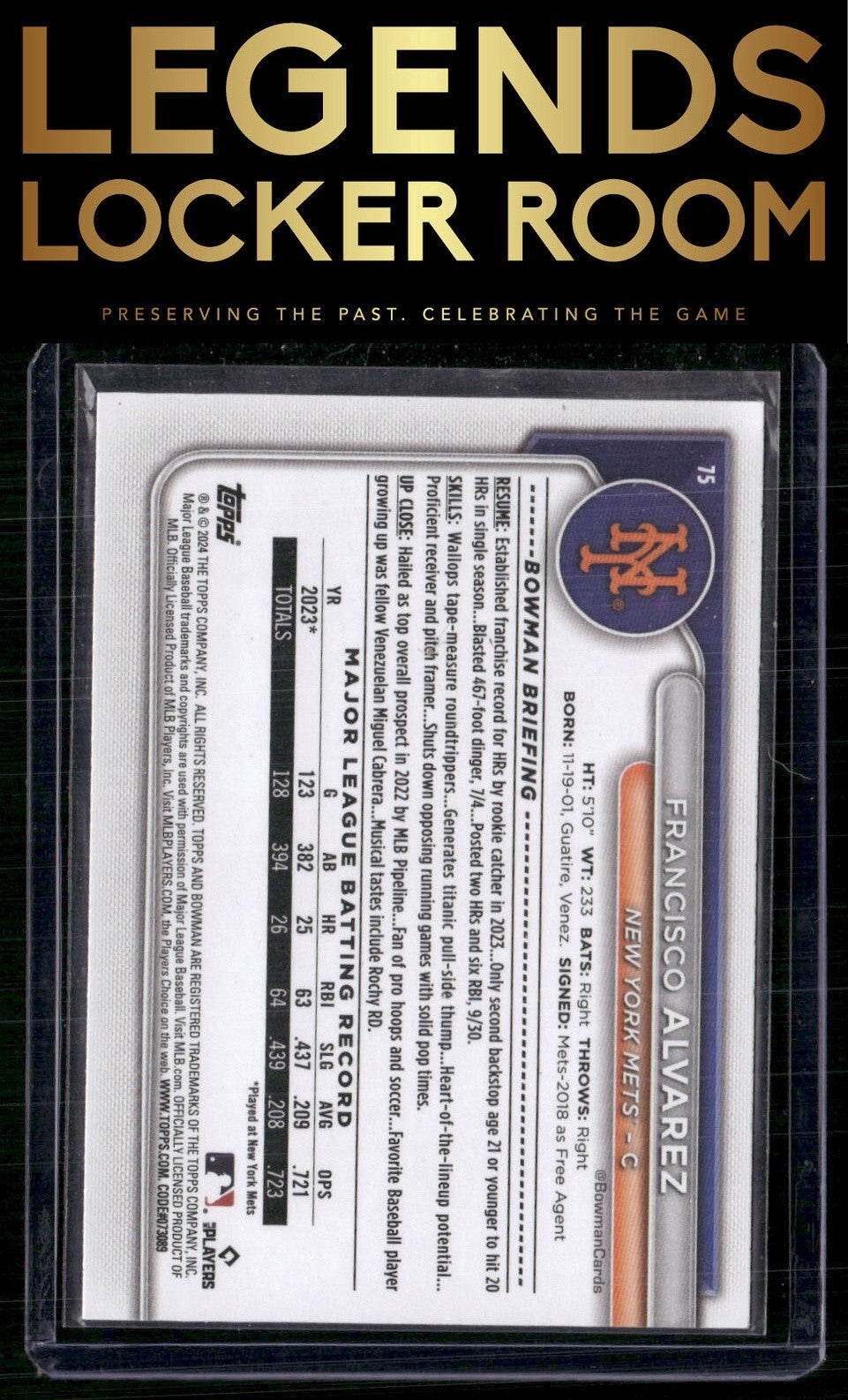 2024 Bowman #75 Francisco Alvarez