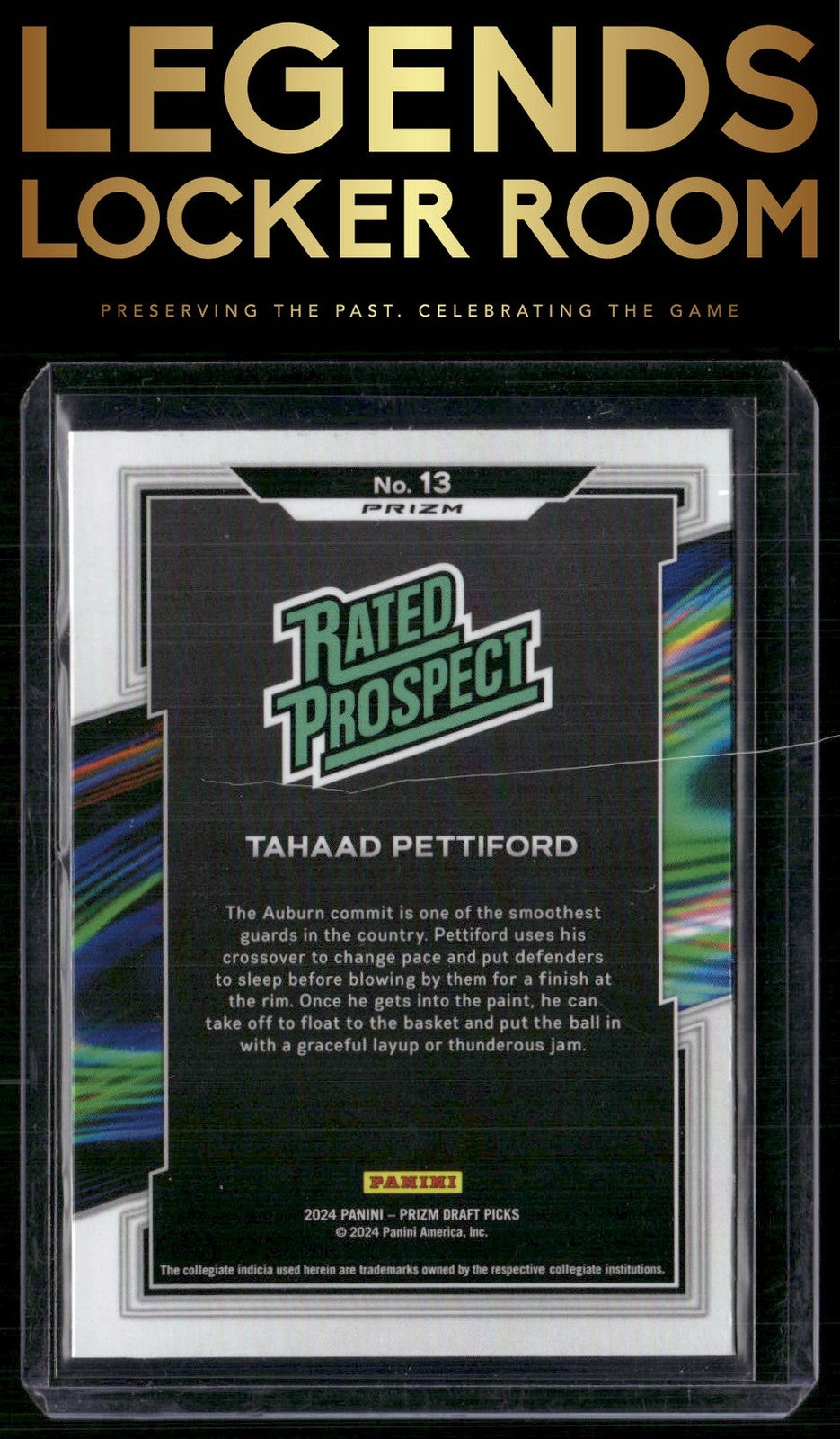 2024 Panini Prizm Draft Picks Tahaad Pettiford Rated Prospect Prizms Snakeskin