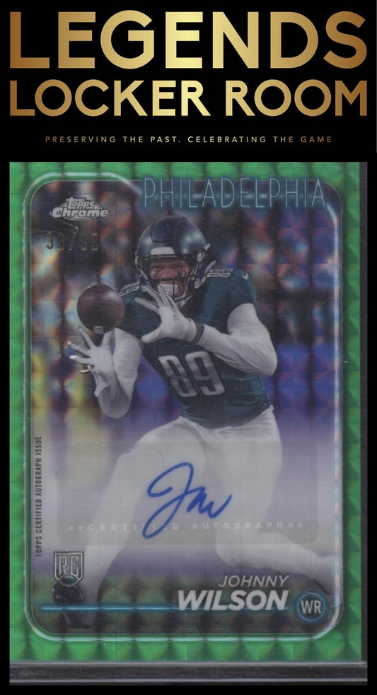 2024 Topps Chrome Johnny Wilson Rookie Auto Green Geometric Refractor /99