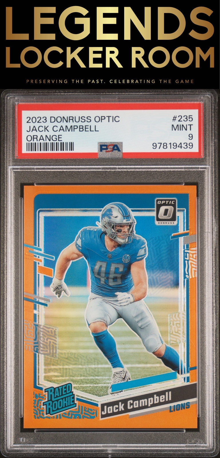 2023 Panini Donruss Optic #235 Jack Campbell Orange PSA 9
