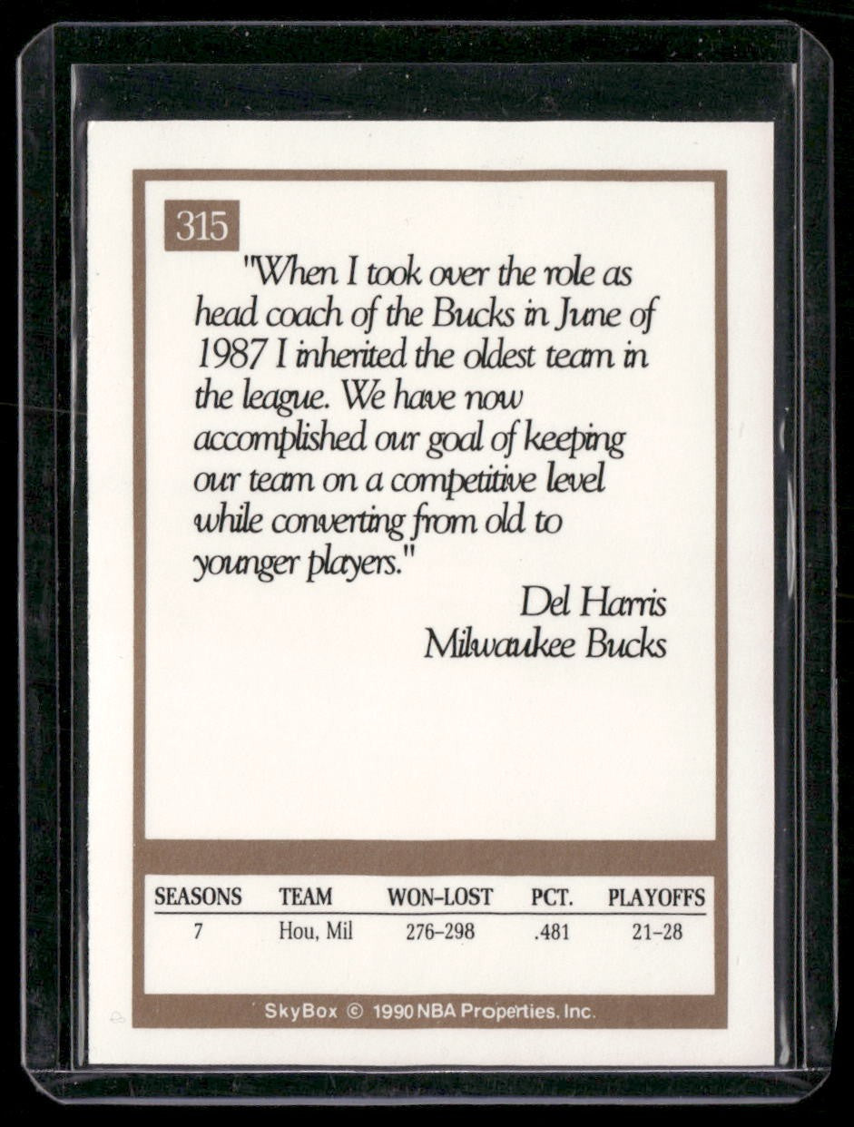 1990-91 SkyBox #315 Del Harris