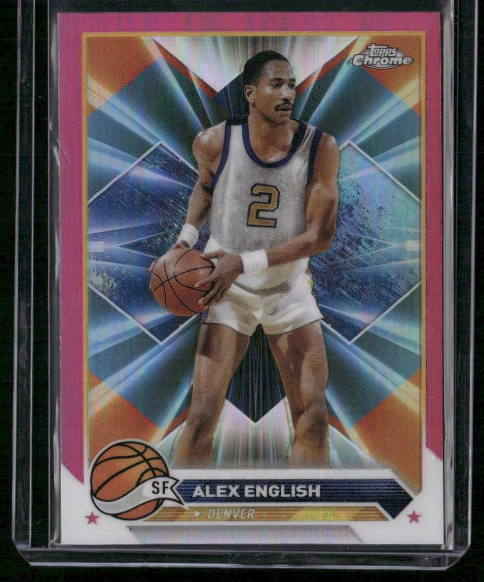 2023-24 Topps Chrome #26 Alex English Pink Basketball Refractors