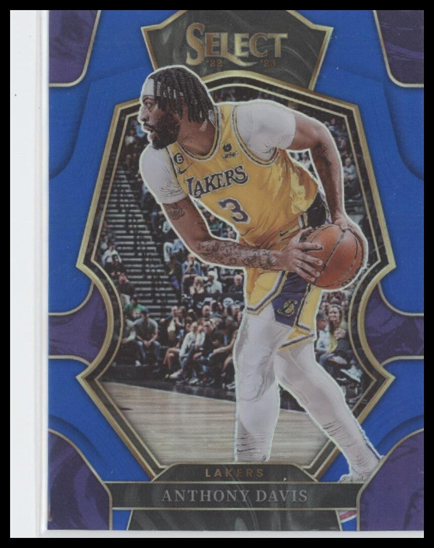 2022-23 Panini Select #117 Anthony Davis Blue Prizms