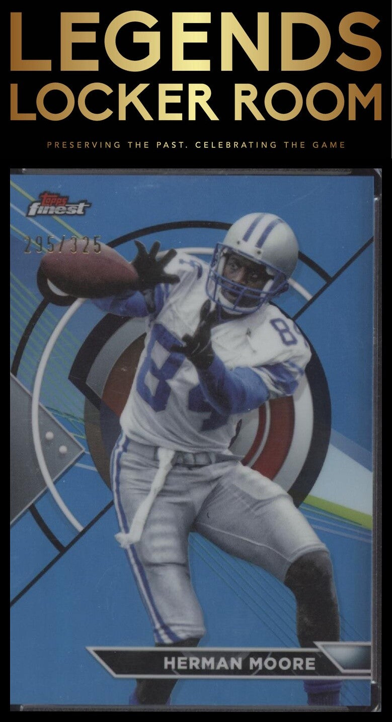 2023 Topps Composite #184 Herman Moore Finest Sky Blue Refractor #/325