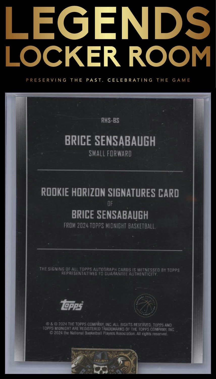 2023-24 Topps Midnight #RHS-BS Brice Sensabaugh Rookie Horizon Signatures