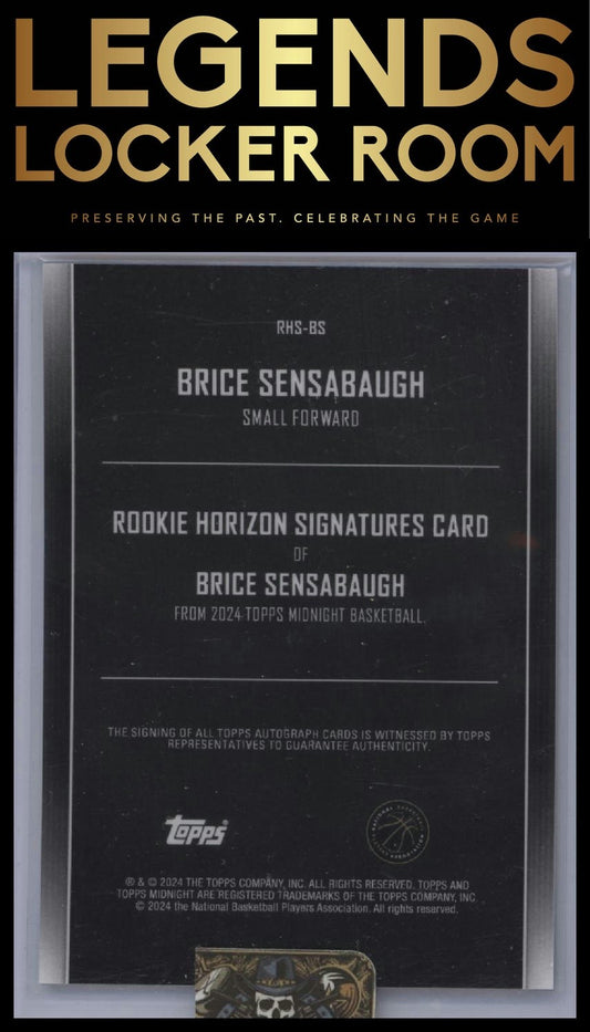 2023-24 Topps Midnight #RHS-BS Brice Sensabaugh Rookie Horizon Signatures