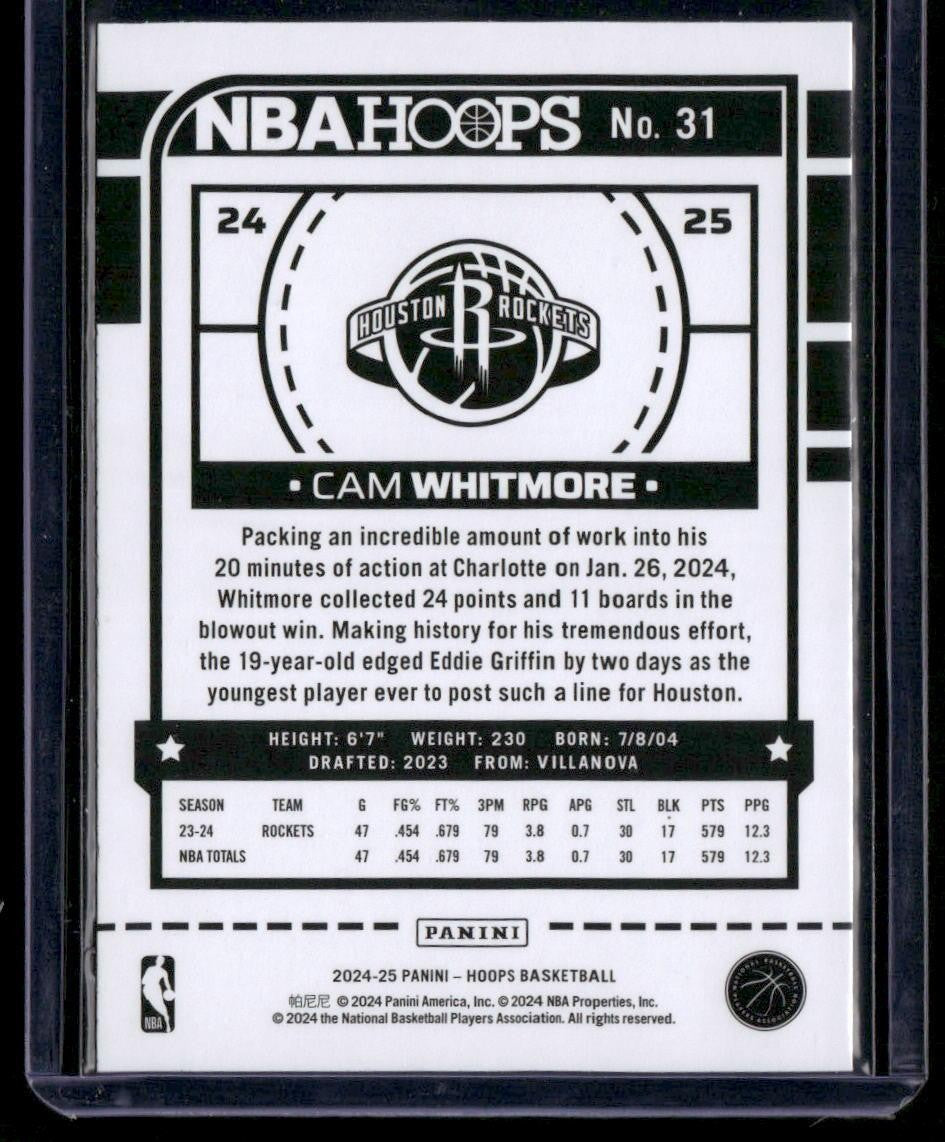 2024-25 Hoops #31 Cam Whitmore