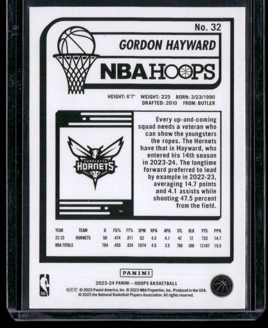 2023-24 Hoops #32 Gordon Hayward