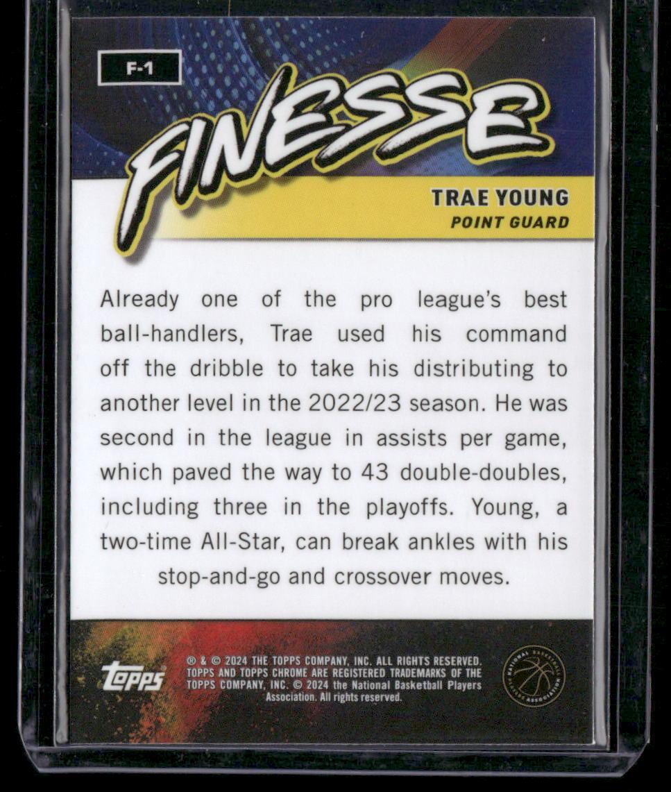 2023-24 Topps Chrome #F-1 Trae Young Finesse