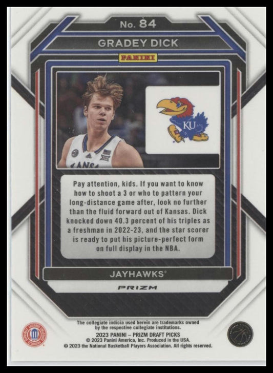 2023 Panini Prizm Draft Picks #84 Gradey Dick Silver