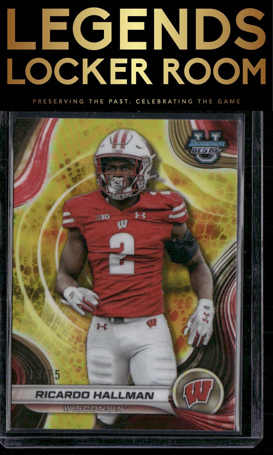 2024 Bowman University Best #16 Ricardo Hallman Yellow Refractor #/75