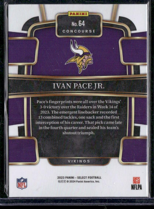 2023 Panini Select #64 Ivan Pace Jr.