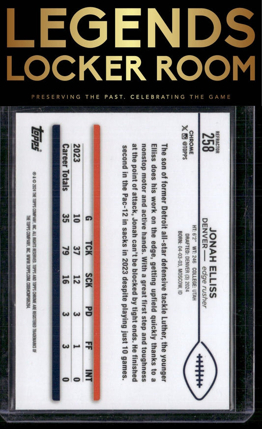2024 Topps Chrome #258 Jonah Elliss Refractor