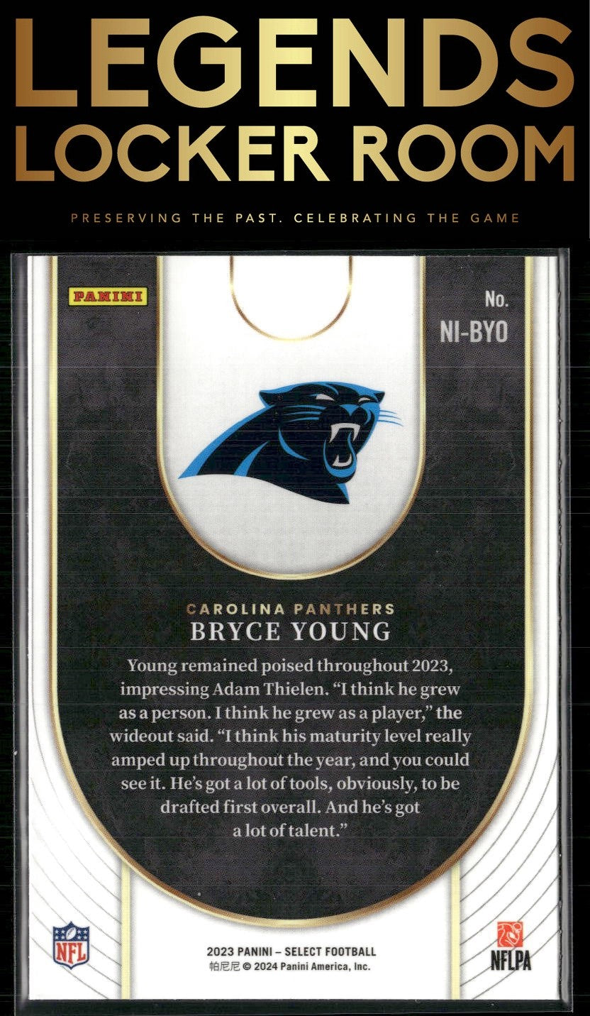 2023 Panini Select #NI-BYO Bryce Young Neon Icons