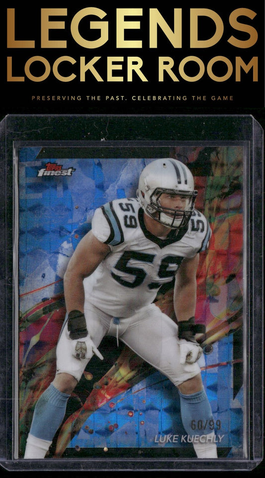 2024 Finest #10 Luke Kuechly Blue Checkerboard Refractor #/99