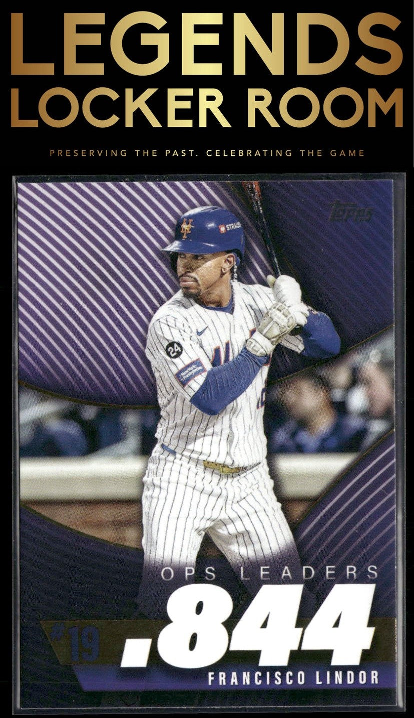 2025 Topps #OPS-19 Francisco Lindor OPS Leaders
