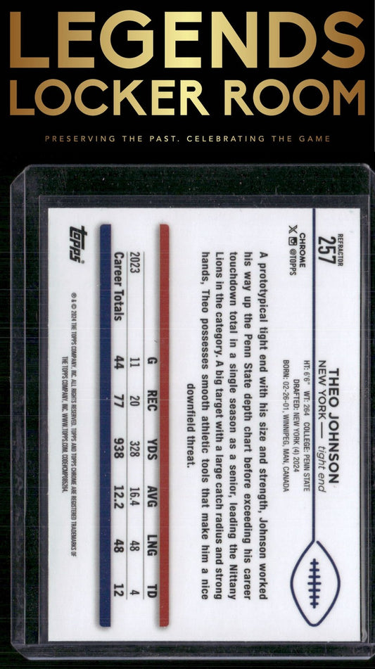 2024 Topps Chrome #257 Theo Johnson Refractor