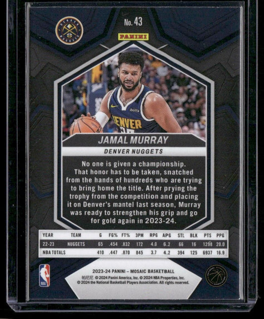 2023-24 Panini Mosaic #43 Jamal Murray