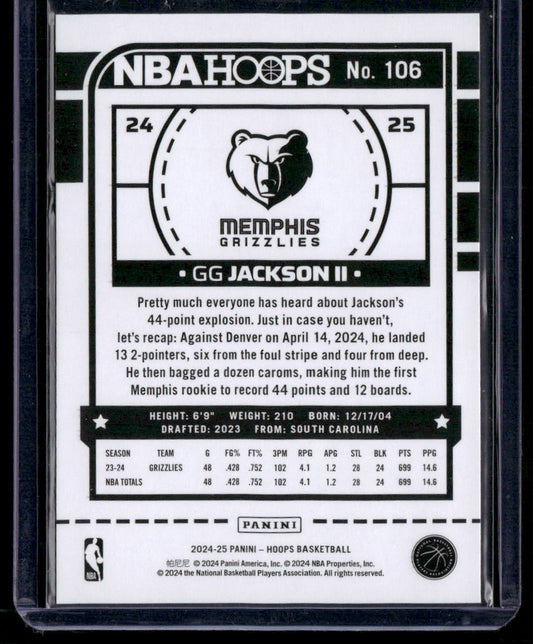 2024-25 Hoops #106 GG Jackson II
