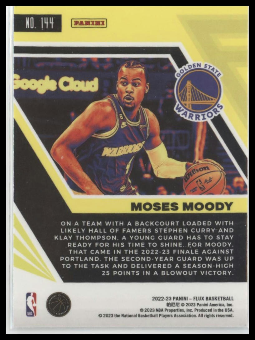 2022-23 Panini Flux #144 Moses Moody