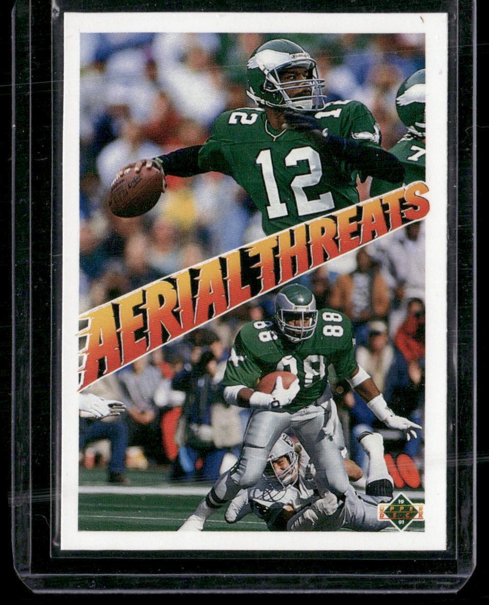 1991 Upper Deck #31c Randall Cunningham / Keith Jackson