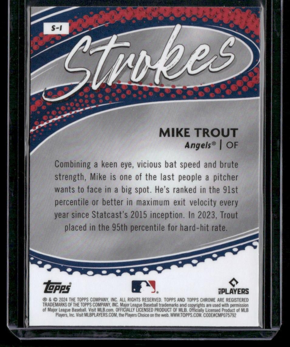 2024 Topps Chrome #S-1 Mike Trout Strokes