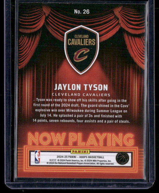 2024-25 Hoops #26 Jaylon Tyson Now Playing