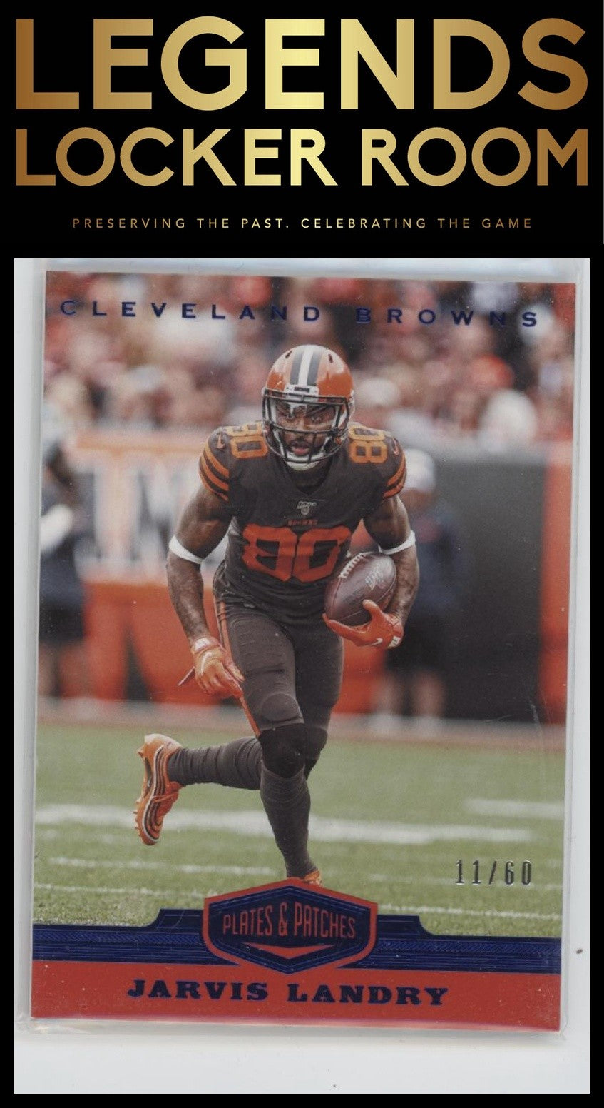 2019 Plates and Patches #100 Jarvis Landry Blue /60