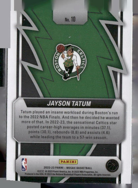 2022-23 Panini Mosaic #10 Jayson Tatum Thunder Road