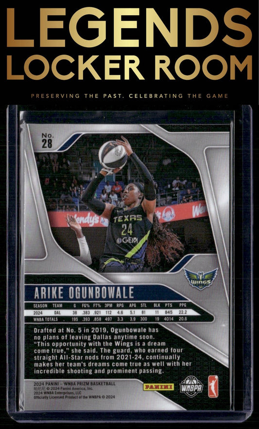 2024 Panini Prizm WNBA #28 Arike Ogunbowale