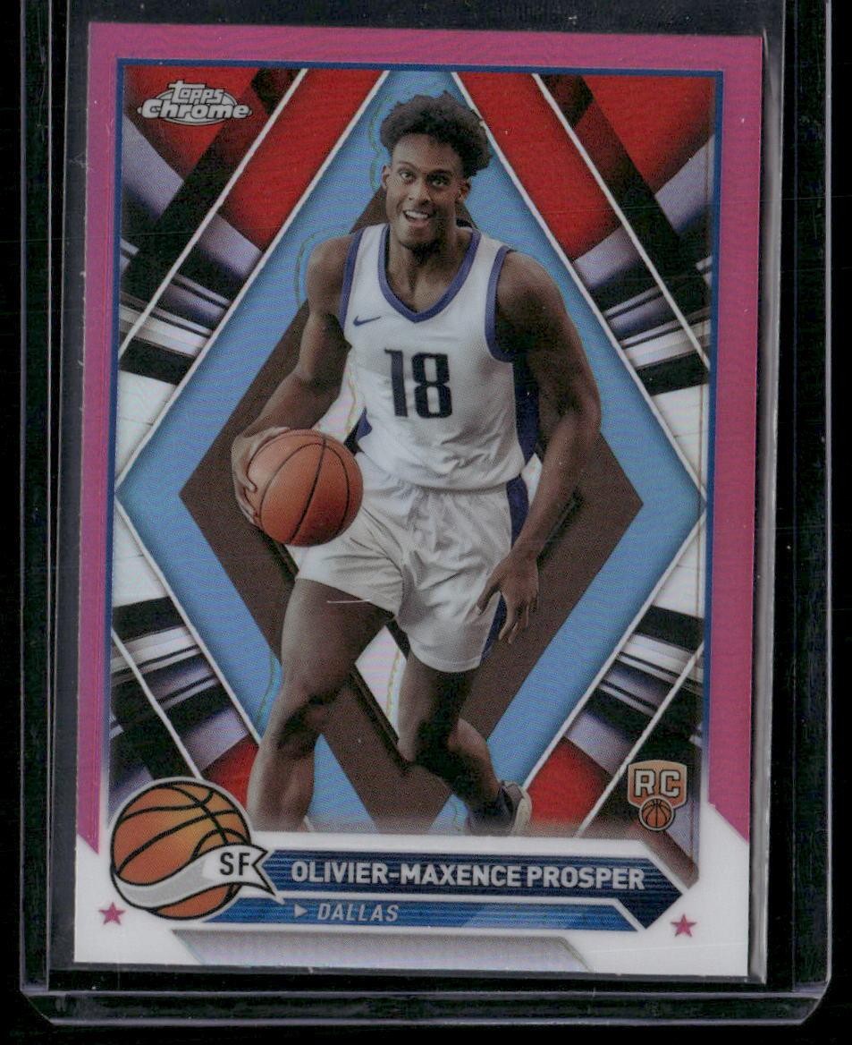 2023-24 Topps Chrome #120 Olivier-Maxence Prosper Pink Basketball Refractors