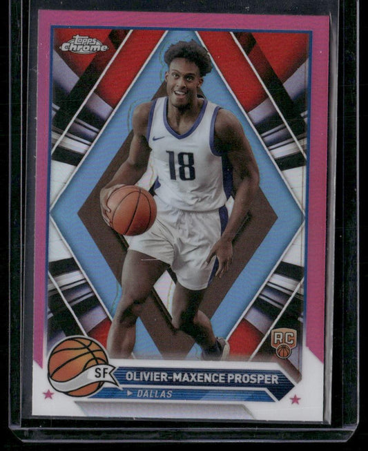 2023-24 Topps Chrome #120 Olivier-Maxence Prosper Pink Basketball Refractors
