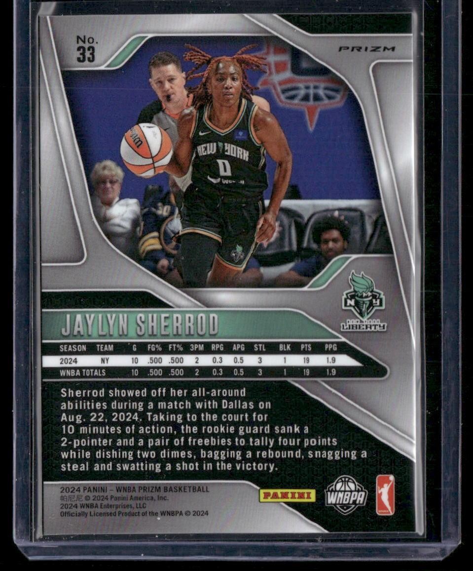 2024 Panini Prizm WNBA #33 Jaylyn Sherrod Silver Prizms