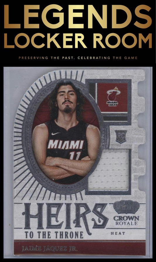 2023-24 Panini Crown Royale #HT-JAQ Jaime Jaquez Jr. Heirs to the Throne