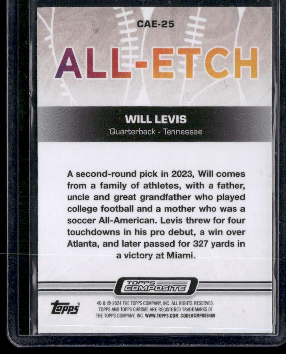 2023 Topps Composite #CAE-25 Will Levis Chrome All Etch