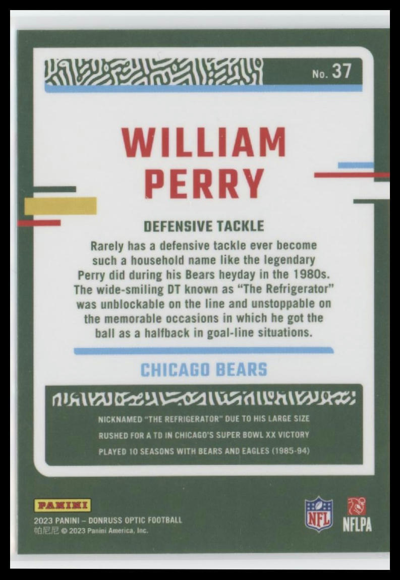 2023 Donruss Optic #37 William Perry