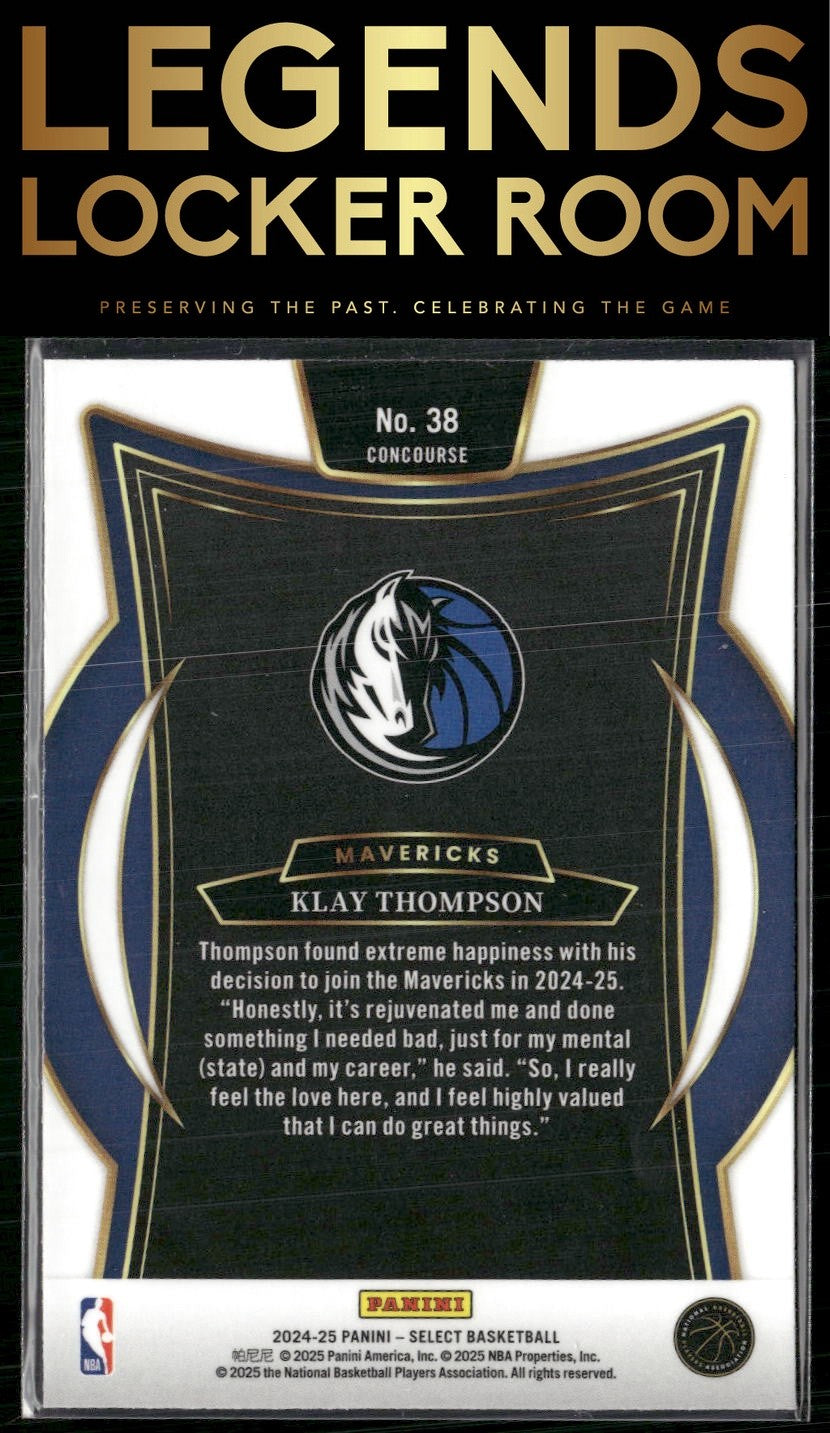 2024-25 Panini Select #38 Klay Thompson