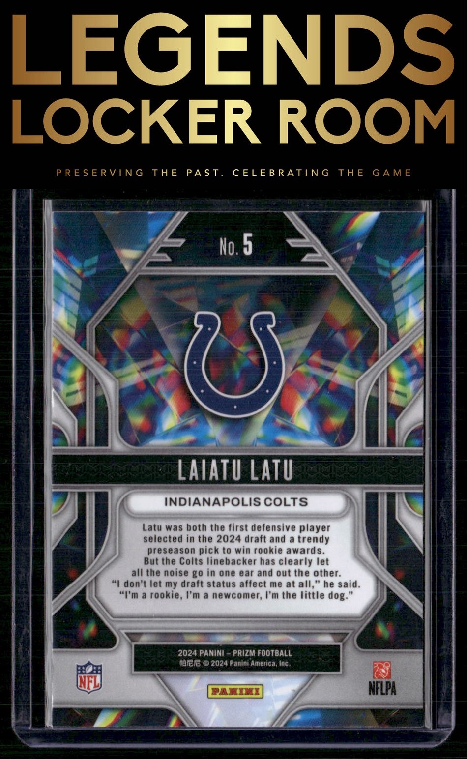 2024 Panini Prizm #5 Laiatu Latu Prizmatic