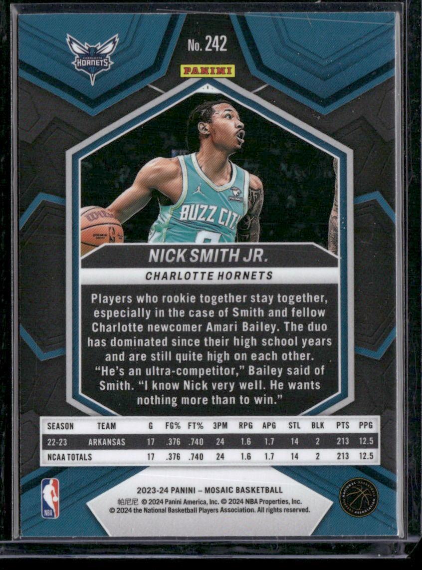 2023-24 Panini Mosaic #242 Nick Smith Jr.