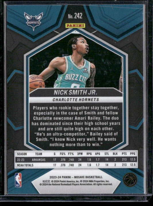2023-24 Panini Mosaic #242 Nick Smith Jr.
