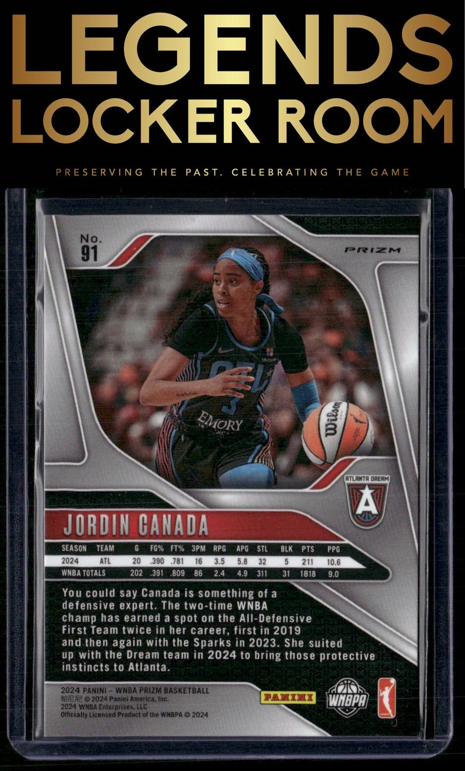 2024 Panini Prizm WNBA #91 Jordin Canada Silver Prizms