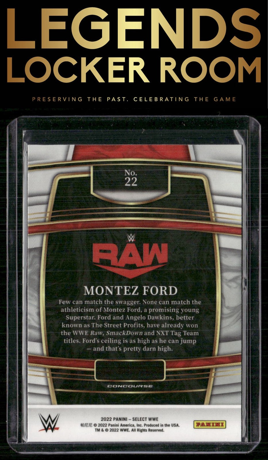 2022 Panini Select WWE #22 Montez Ford