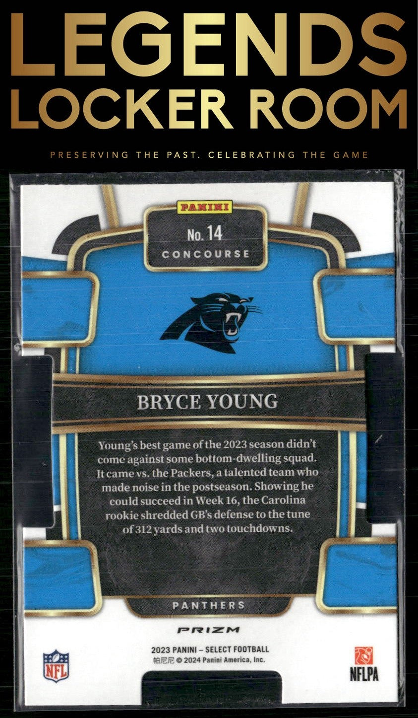 2023 Panini Select #14 Bryce Young Red and Blue Prizms Die Cuts