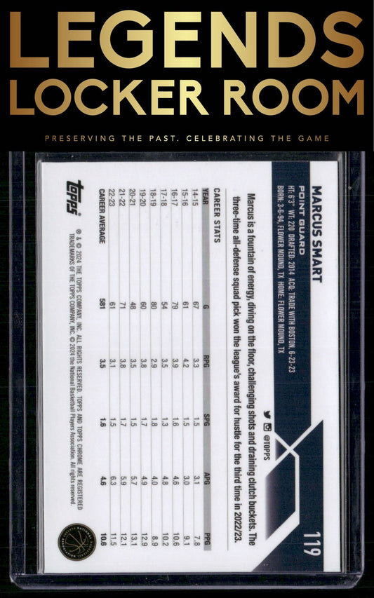 2023-24 Topps Chrome Sapphire Edition #119 Marcus Smart