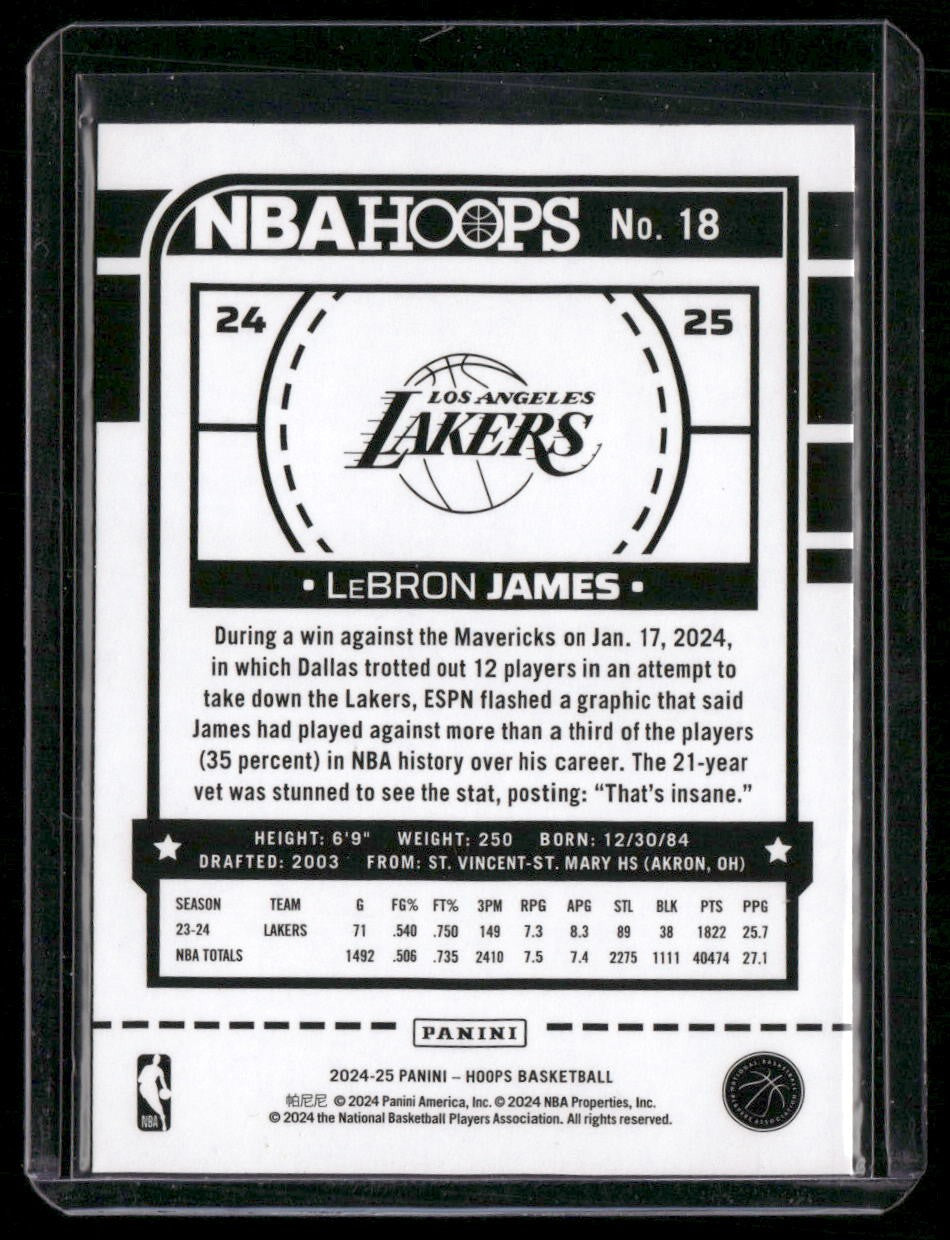 2024-25 Hoops #18 LeBron James